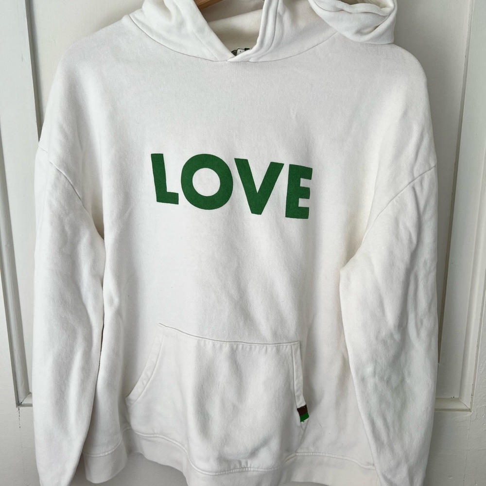 KULE White Hoodie with Green Accents